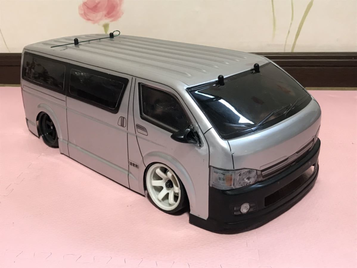 送料無料　1/10 タミヤ　ドリフト　トヨタ　ハイエース　カーボン アルミパーツ ラジコン車体　TAMIYA ABC HOBBY TOYOTA HIACE DRIFT