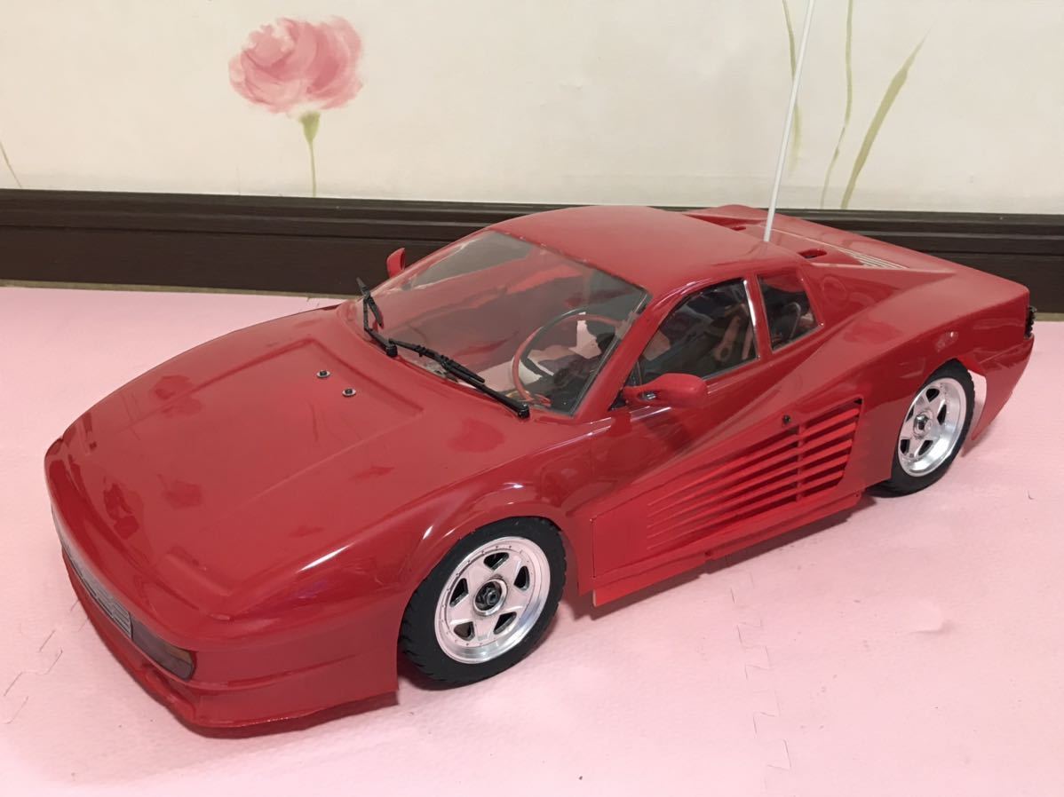 送料無料　当時物　1/10 京商 フェラーリ テスタロッサ 2WDダートオーバルレーサー ラジコン車体 KYOSHO FERRARI TESTAROSSA 旧車