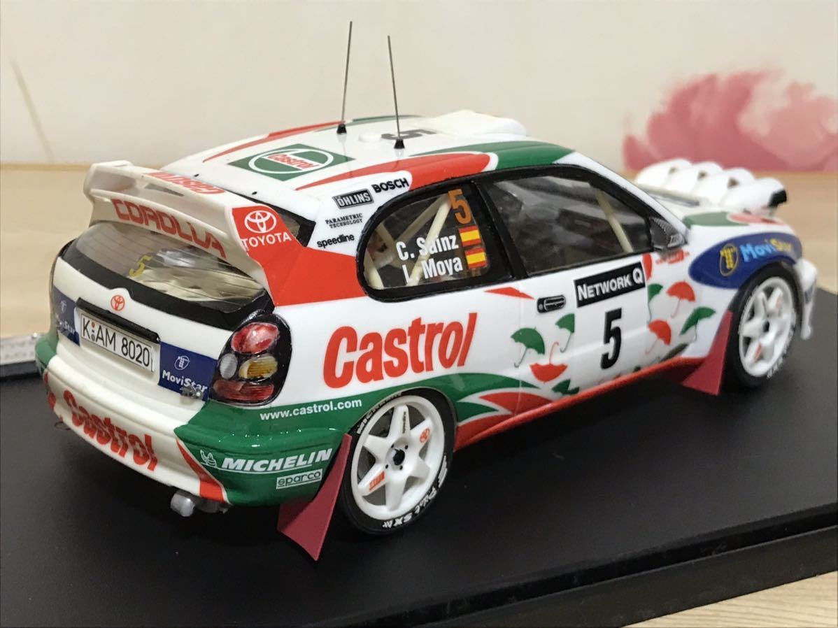 1/24 プラモデル完成品　ジャンク　トヨタ　カローラ WRC ラリーカー　ケース付き　TOYOTA COROLLA RALLY CAR GREAT BRITAIN_画像5