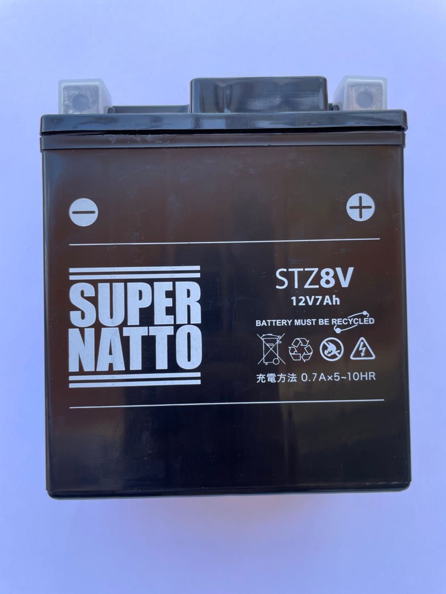 【新品】スーパーナット (SUPER NATTO) STZ8V シールド型■YTZ8V GTZ8V WTZ8V 互換 STZ8V