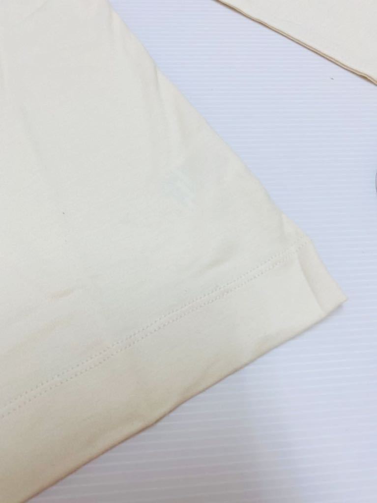  новый товар 13456 жемчужно-белый ( слоновая кость )M размер футболка с длинным рукавом жемчуг пудра сочетание надеть косметика .. влажный увлажнитель эффект cut and sewn сухой меры 