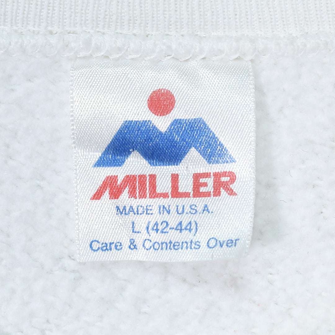 【送料無料】80s USC トロージャンズ ミラー USA製 ヴィンテージ スウェット ホワイト 白 トレーナー MILLER L アメカジ 古着 @CF0699_画像5