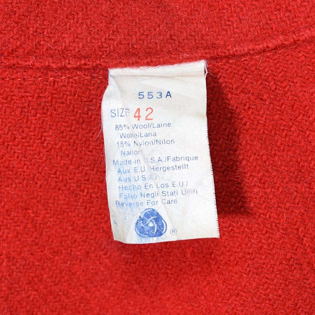 【送料無料】90s BSA ボーイスカウト USA製 ウールシャツジャケット ワッペン ヴィンテージ 赤 サイズL相当 古着 @DZ0423_画像9
