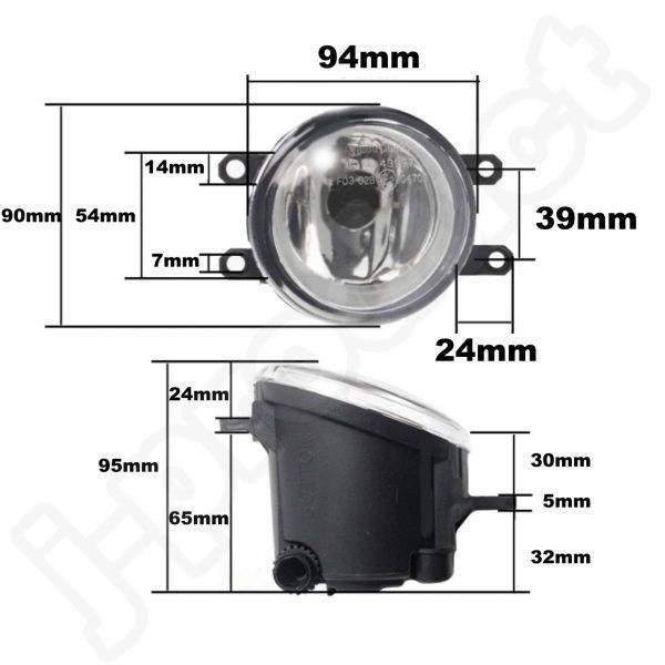 トヨタ フォグランプ ユニット 純正タイプ プリウス ZVW30 アクア 10系 ウィッシュ 20系 HID対応 耐熱 レンズ H8/H11/H16 互換品_画像7