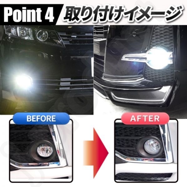 トヨタ フォグランプ ユニット 80系 ヴォクシー ノア エスクァイヤ 耐熱 強化 レンズ H8/H11/H16 HID/LED 互換品_画像5