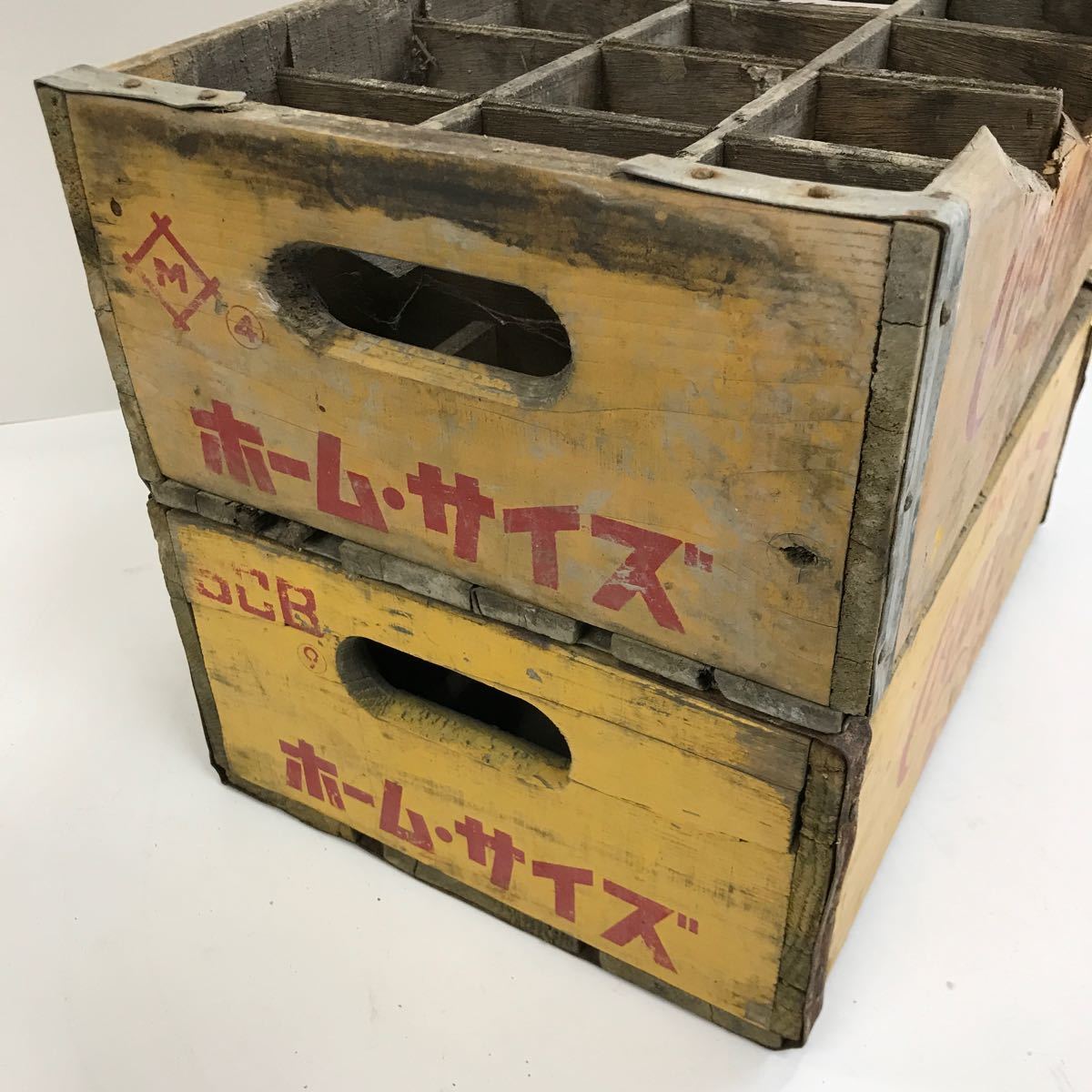 昭和レトロ　コカコーラ Coca Cola 木箱 現状品　アンティーク ボトルケース 空箱　2箱_画像8
