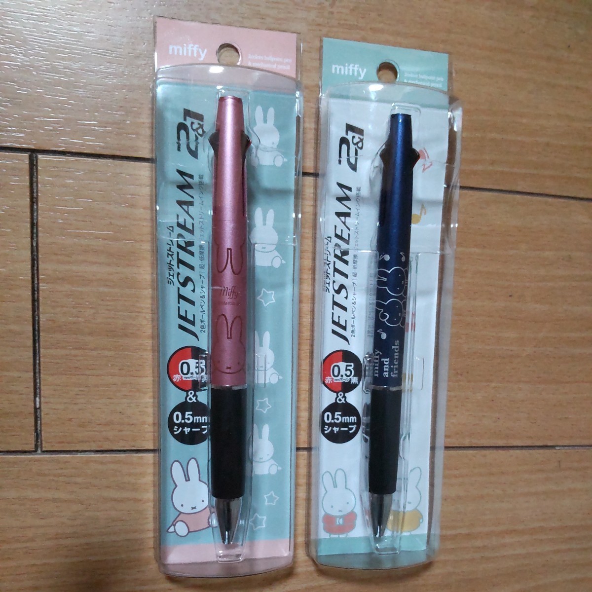 新品 三菱 uni JET STREAM miffy 2色ボールペン&シャープペン ２本セット ジェットストリーム メタル ミッフィー_画像1