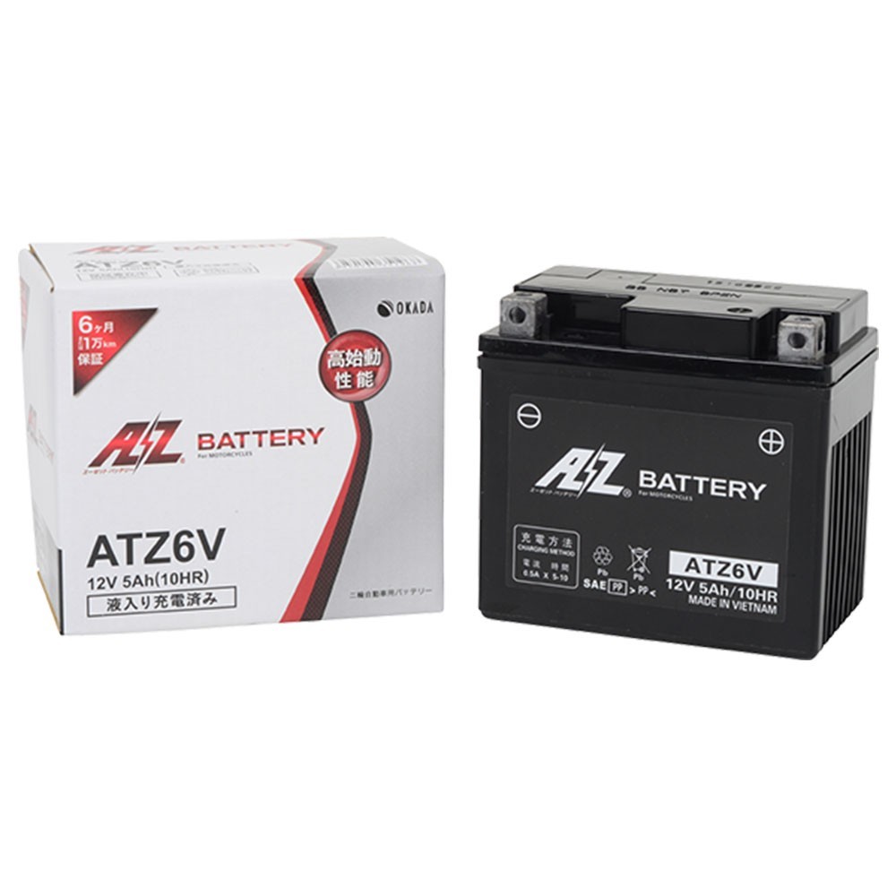 AZバッテリー ATZ6V AZ MCバッテリー 液入充電済_画像1