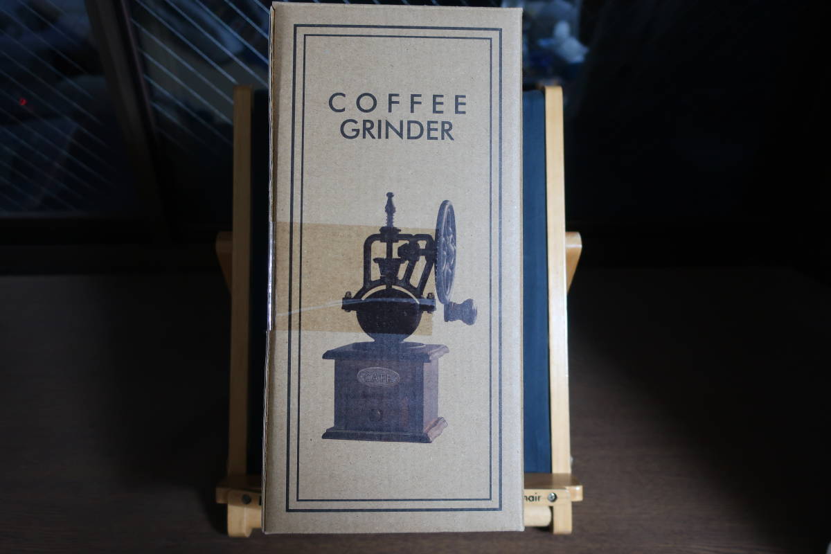 ☆新品未開封☆COFFEE GRAINDER☆手挽きコーヒーミル☆復古式☆観覧車式☆☆コーヒーミル☆手動☆家庭用☆木製☆粗さ調節☆レトロ☆_画像1