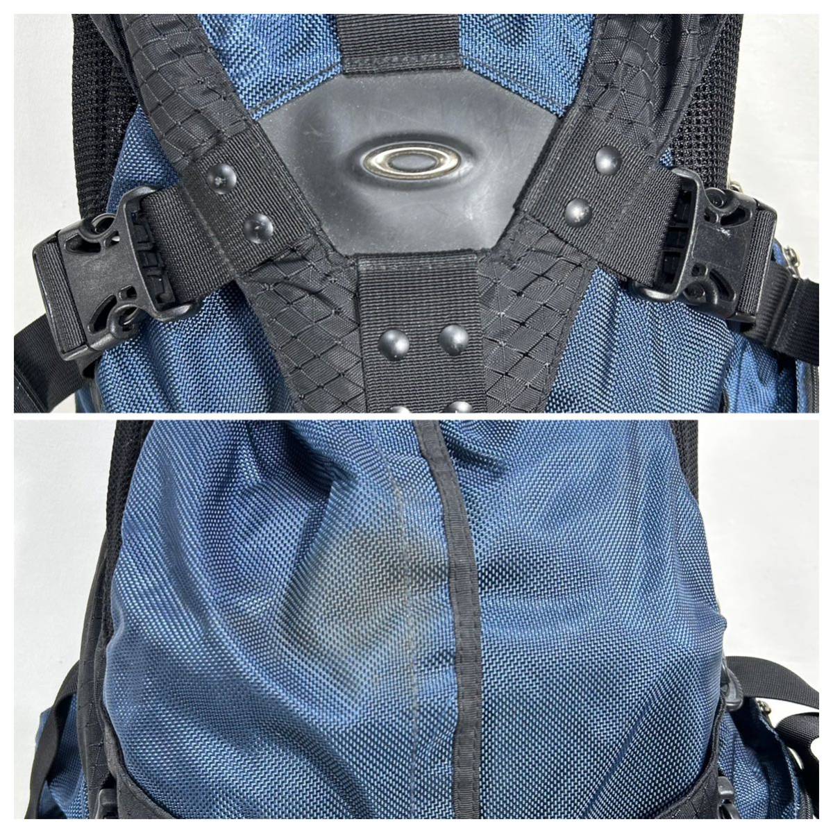 ■ ビンテージ OAKLEY ICON 1.0 BACKPACK オークリー アイコン バックパック リュック バッグ BAG 古着 ネイビー ブラック Y2K テック系 ■_画像2