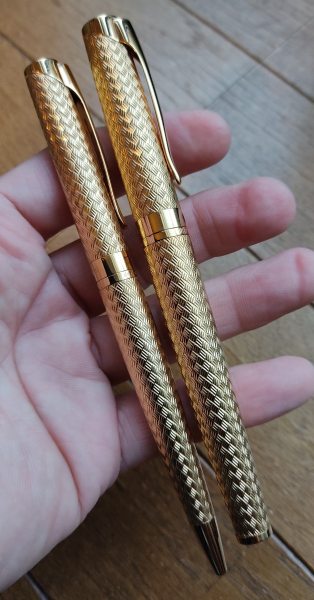 WATERMAN 万年筆 ボールペン　本革ケース SET ペン先18K-750 FRANCE _画像7