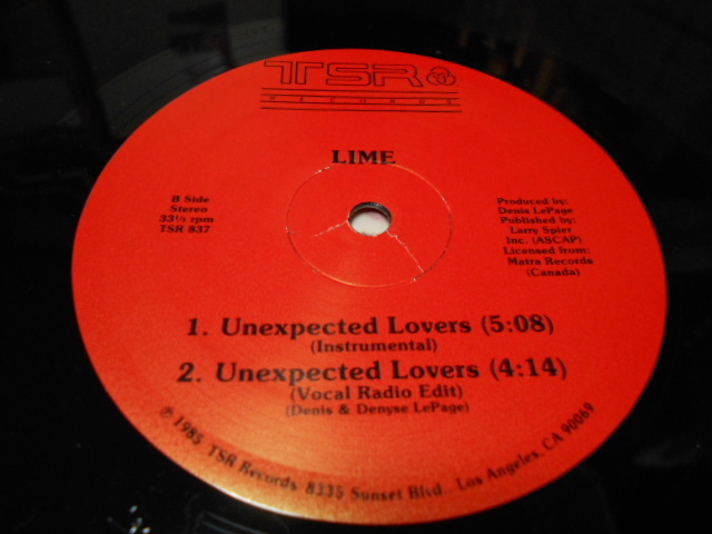 １２”　LIME／UNEXPECTED　LOVERS　思いがけない恋_画像4