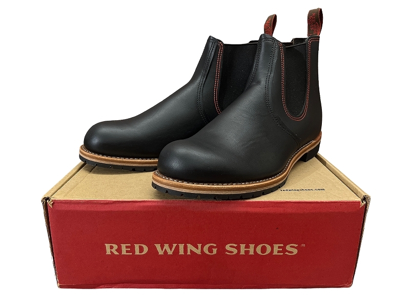 送無 新品 デッド USA製 RED WING レッドウィング 2918 14年製 チェルシー サイドゴア オイルド レザー ランチャー ブーツ 黒 29.0_画像2