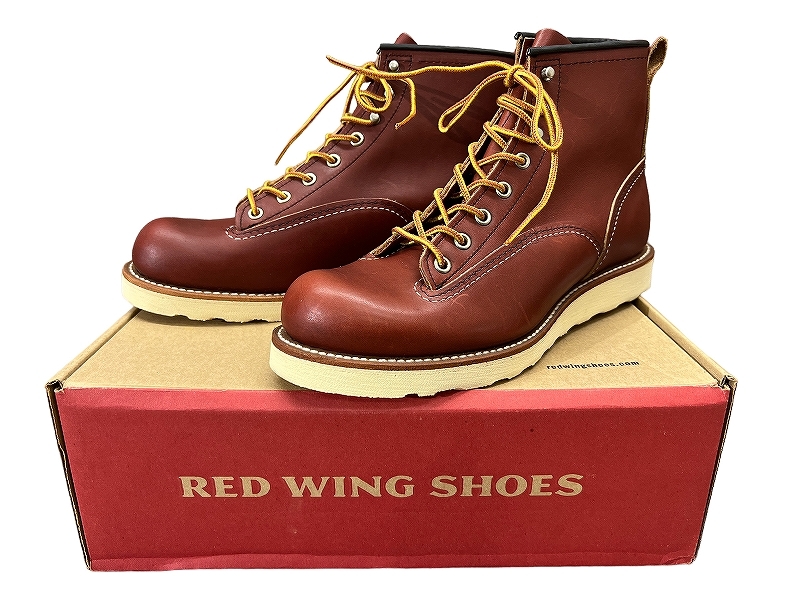 送料無 未使用 デッドストック 廃盤 USA製 RED WING レッドウィング 2924 15年製 LINEMAN 6インチ レザー ラインマン ブーツ 赤茶 26.5 ①_画像2