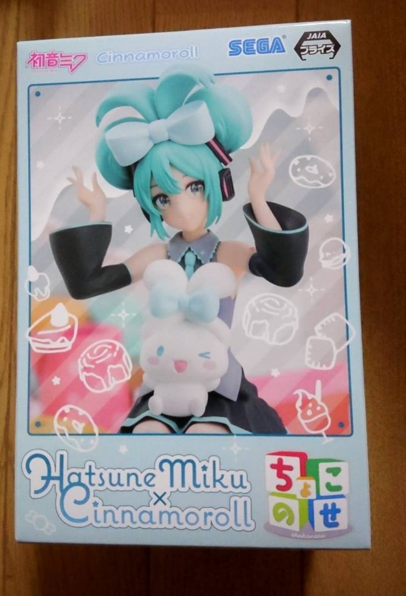 新品未開封 初音ミクシリーズ　ちょこのせ　プレミアムフィギュア 初音ミク×シナモロール シナモロール コラボ 初音ミク サンリオ SEGA_画像1