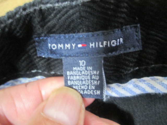 サイズ10(W34 ?)★TOMMY HILFIGER トミーヒルフィガー◆コーデュロイパンツ◆黒◆used_画像3