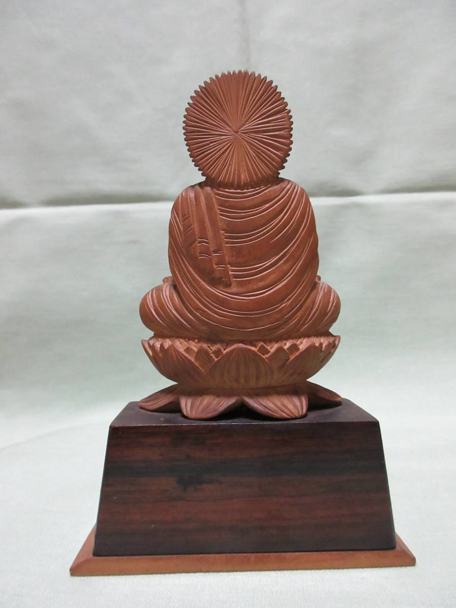 仏陀　木彫　座像　　/　仏像　仏教美術　木像　瞑想_画像3