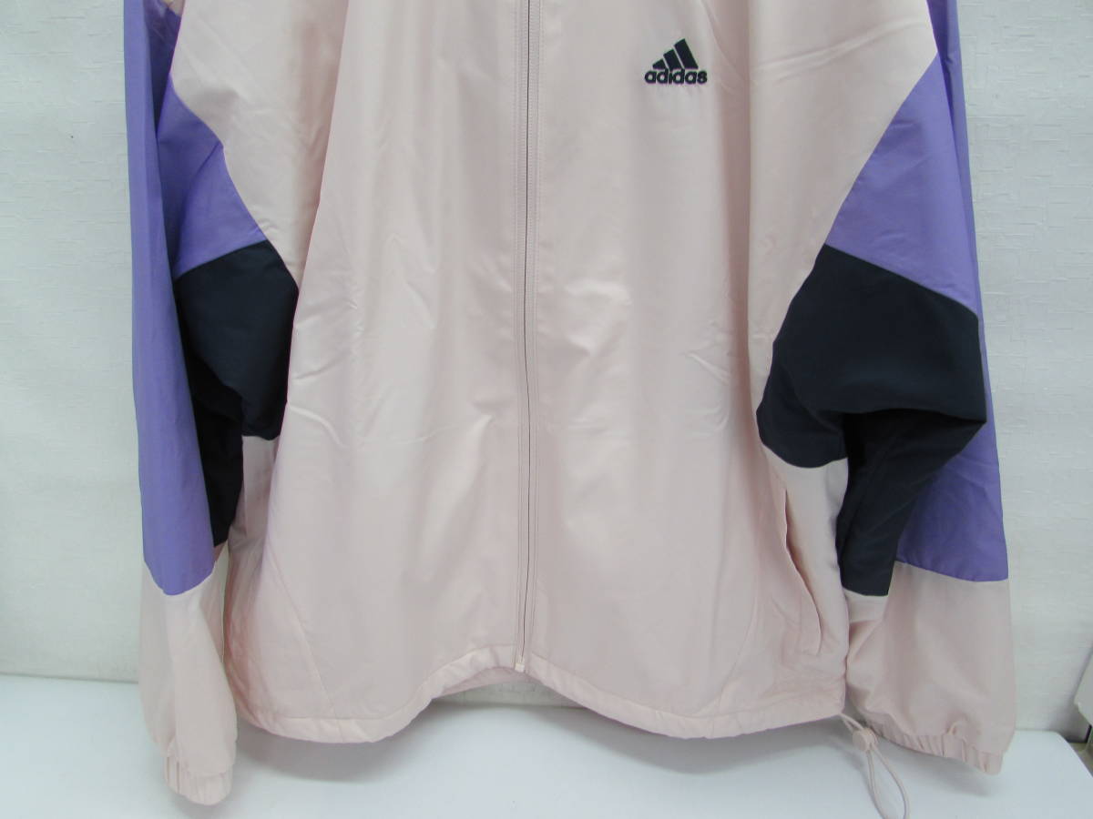 未使用 アディダス adidas レディース W TEAM ウーブンジャケット IK9871 ピンク系 Mサイズ 紙タグ付き_画像3