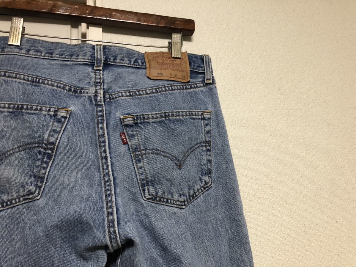 01年12月00sヴィンテージMADE IN CANADAカナダ製Levi's リーバイス501-0193デニムパンツボタン裏217表記W33実測W82cmL84cm_画像2