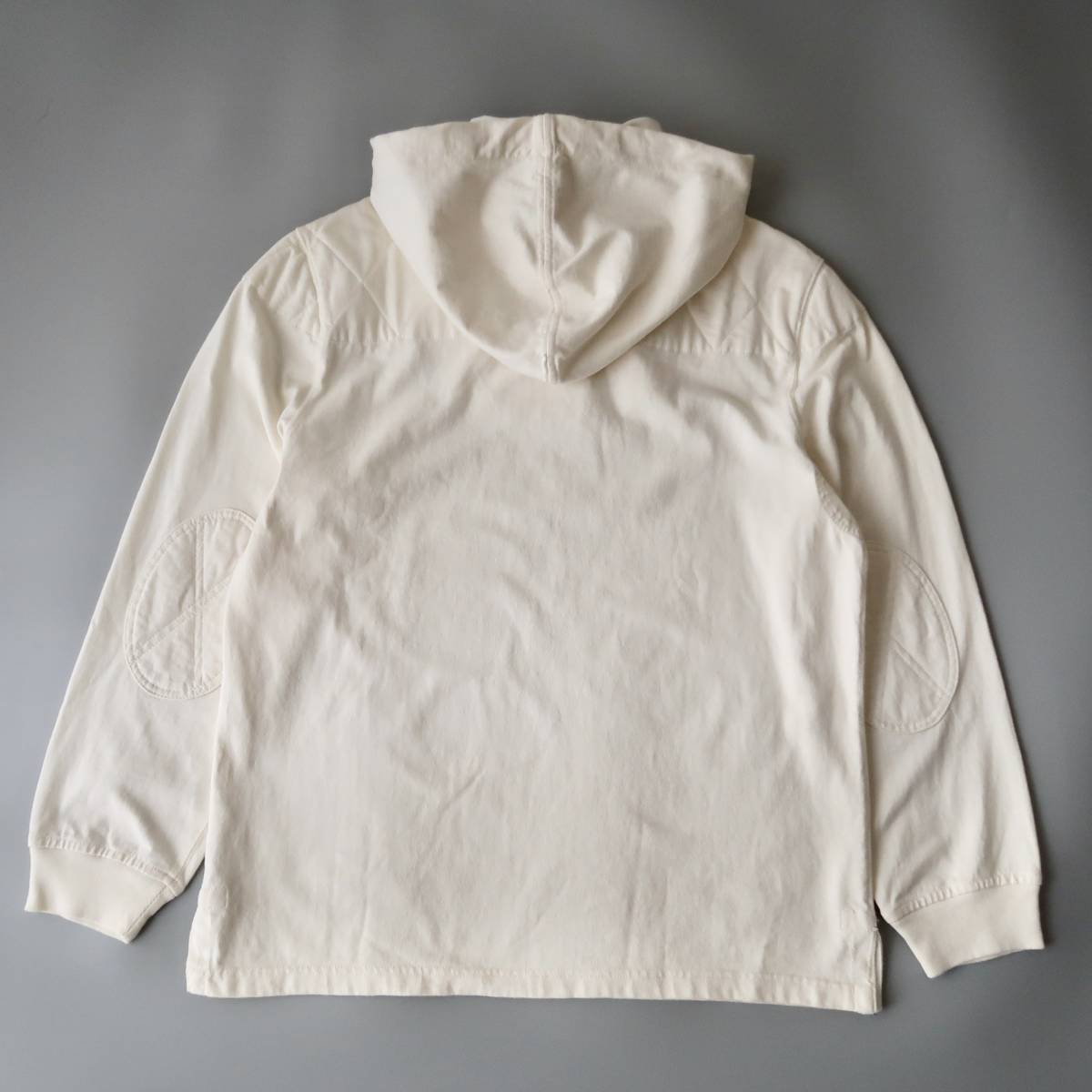  хорошая вещь [POLO by Ralph Lauren стеганое полотно плечо & патрубок все ecru soft хлопок f- dead Rugger рубашка надпись XL] белый 