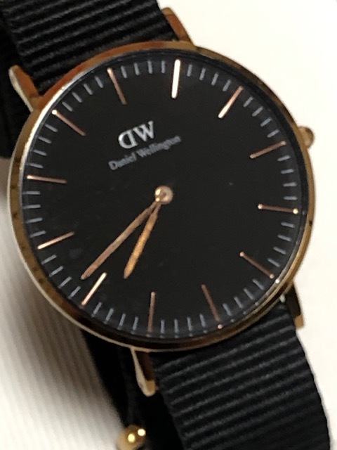 中古 電池交換済 ダニエルウェリントン 腕時計 classic black 36mm CORNWALL  ローズゴールドの画像8