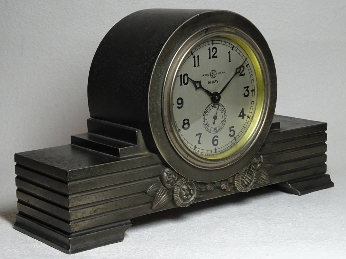 ◆昭和レトロ 精工舎・置き時計◆クロック スモセコ アールデコ 可動品_画像3