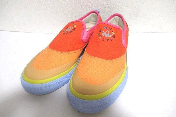 z11222：未使用adidas（アディダス）ニッツァスリッポン NIZZA SLIP ON PRIDE COLLECTION 2021(GW2421)橙など/26.0の画像1