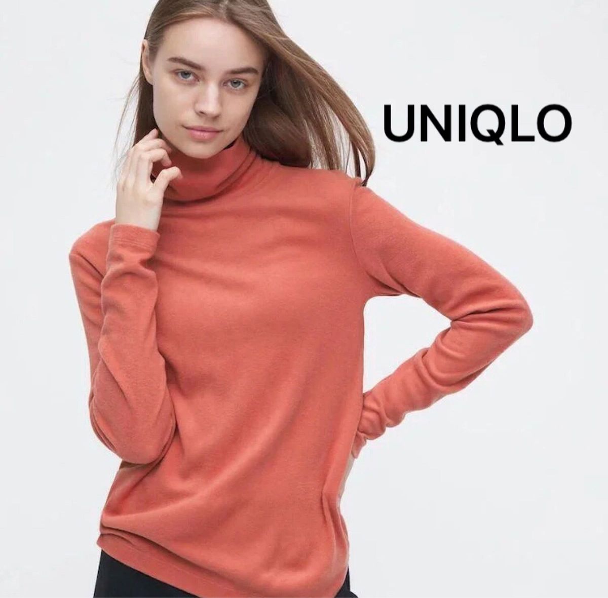 ユニクロ UNIQLO フリース ハイネックフリース オレンジ 橙 ユニクロ UNIQLO フリース ハイネックフリース オレンジ 橙