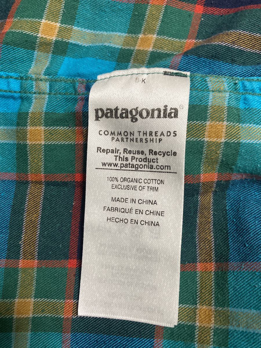 patagonia パタゴニア　p6 ネルシャツ　長袖シャツ ピマコットンシャツ　２０１６年製　春秋用　ターコイズ　Ｍサイズ　美品_画像7