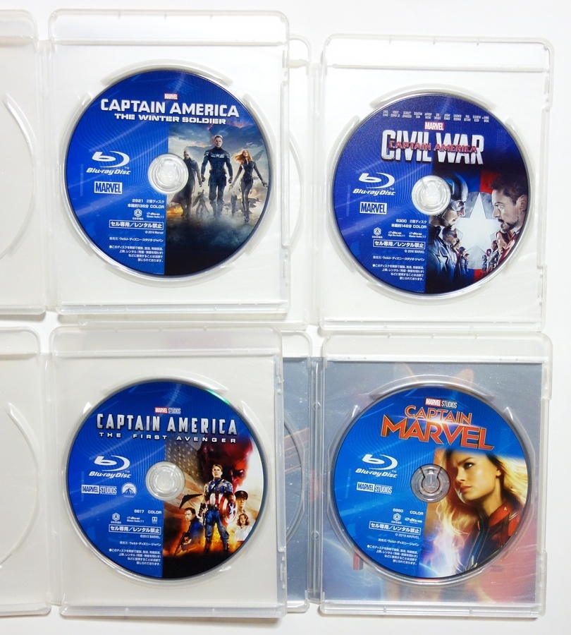 即決　キャプテンアメリカ　4枚セット　ブルーレイのみ　キャプテンマーベル　シビル・ウォー　Blu-ray_画像2