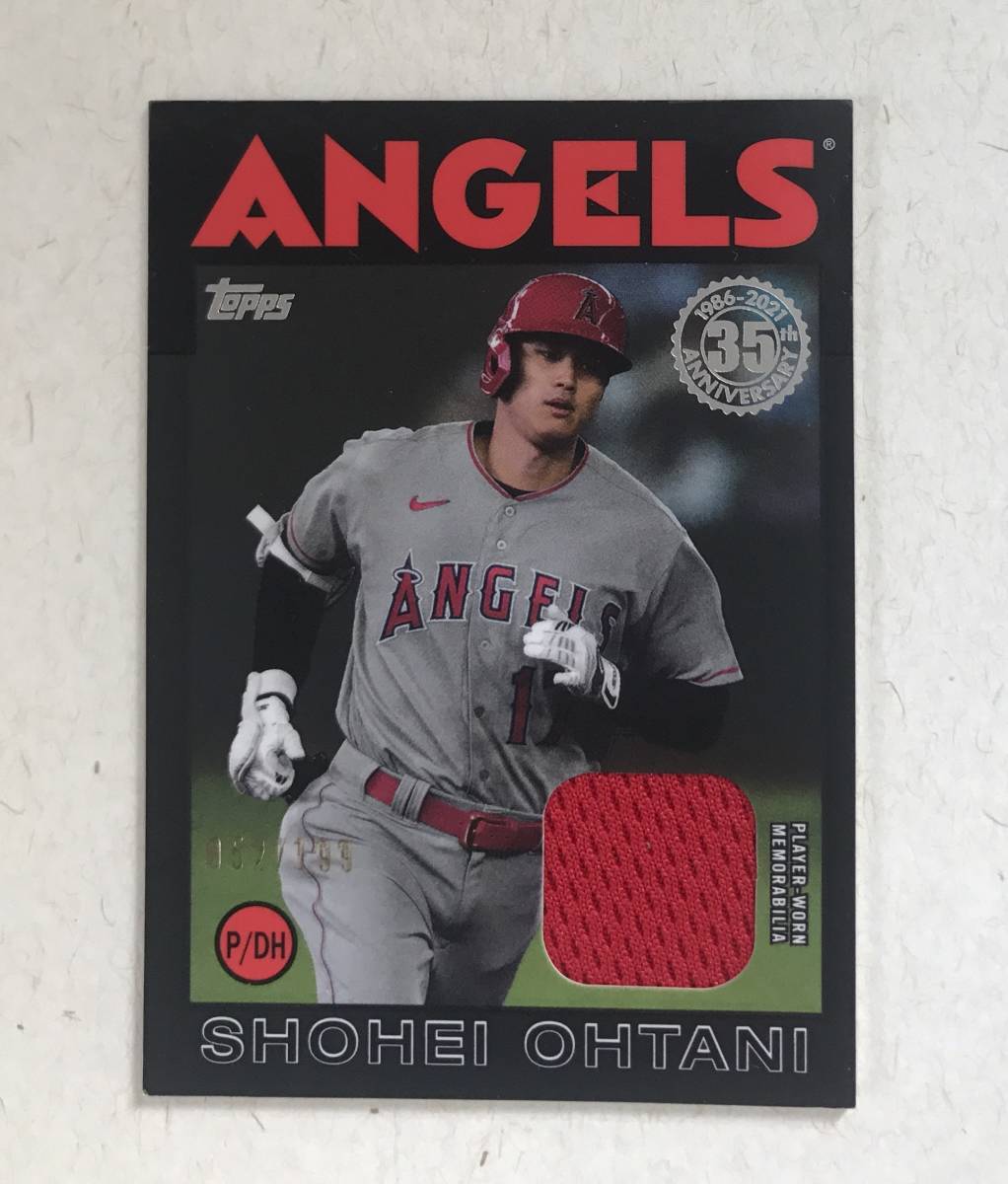 199枚限定　 実使用ジャージカード 　大谷翔平 　2021 Topps 　MLB 　エンゼルス　大谷_画像1