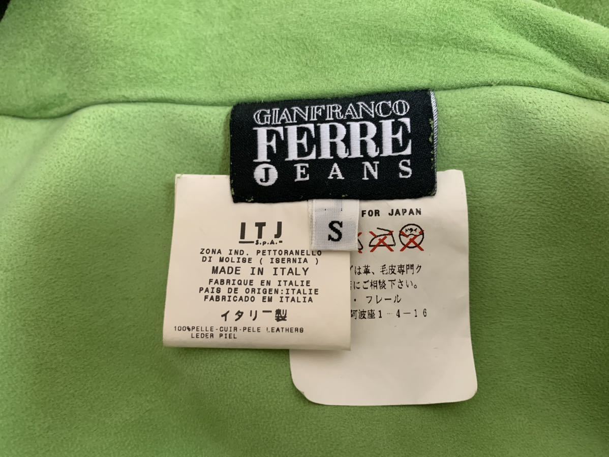 GIANFRANCO FERRE JEANS VINTAGE ジャンフランコフェレ ヴィンテージ ITALY製 スエードレザージャケット シャツジャケット S アーカイブ_画像10