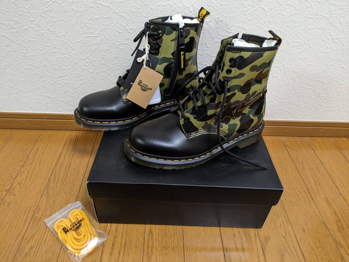 Dr.Martensドクターマーチン × A BATHING APEエイプ 1460 BAPE CAMO ZIP 8HOLE BOOTS 迷彩 カモフラ ブーツ UK8（27.0cm）_画像1