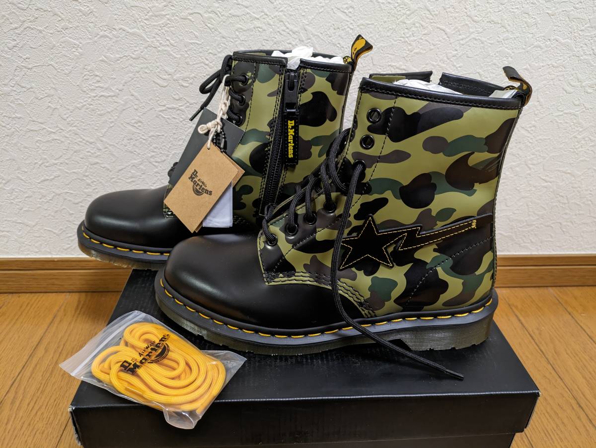 Dr.Martensドクターマーチン × A BATHING APEエイプ 1460 BAPE CAMO ZIP 8HOLE BOOTS 迷彩 カモフラ ブーツ UK8（27.0cm）_画像4