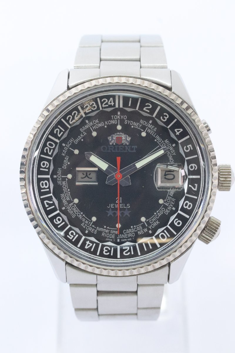 ORIENT オリエント キングマスター EM00-C1 自動巻き デイデイト メンズ 腕時計 箱付 9603-N_画像2