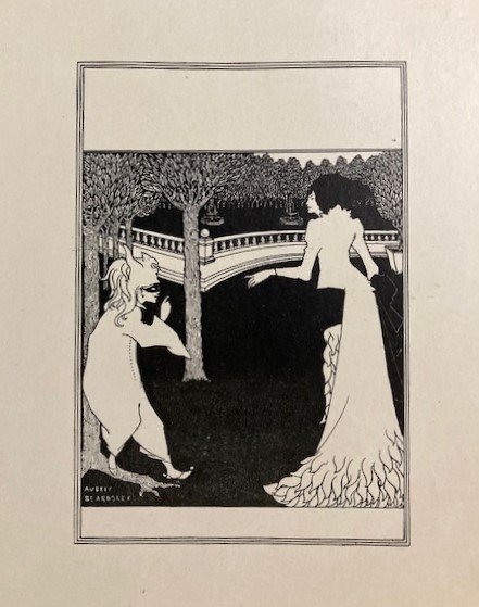 【特価】　≪　　オーブリー・ビアズリー　　≫　　オリジナルラインブロック　　THE WAGNERITES　　1899年　　AUBREY　BEARDSLEY_参考画像