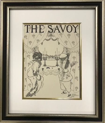 【特価】　≪　　オーブリー・ビアズリー　　≫　 オリジナルラインブロック　　COVER DESIGN THE SAVOY-II 　1900年　　AUBREY　BEARDSLEY_画像1