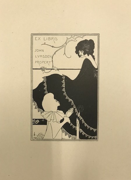 【特価】　≪　　オーブリー・ビアズリー　　≫　　オリジナルラインブロック 　BOOK PLATE THEYELLOWBOOK-I　1899年　　AUBREY　BEARDSLEY_画像2