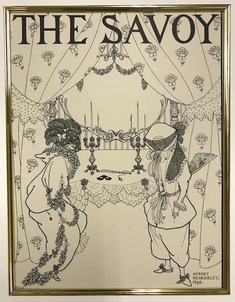 【特価】　≪　　オーブリー・ビアズリー　　≫　 オリジナルラインブロック　　COVER DESIGN THE SAVOY-II 　1900年　　AUBREY　BEARDSLEY_画像2