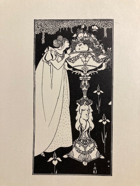 【特価】　≪　　オーブリー・ビアズリー　　≫　　オリジナルラインブロック　　THE WAGNERITES　　1899年　　AUBREY　BEARDSLEY_参考画像