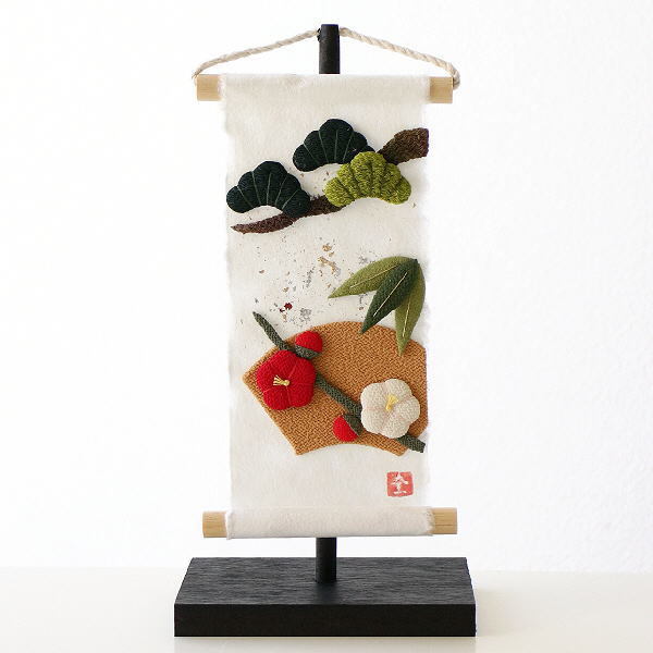  tapestry ornament objet d'art pine bamboo plum New Year . spring crepe-de-chine craftsmanship Mini stylish made in Japan pcs attaching Mini tapestry pine bamboo plum 