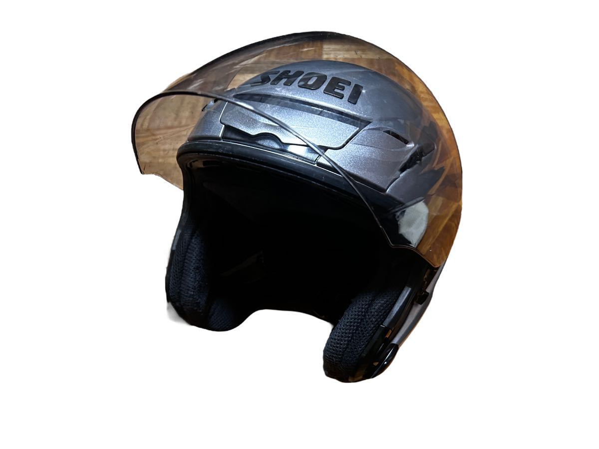 SHOEI ジェットヘルメット ショウエイ J-FORCE3 ジェイフォース 3 L サイズ バイク ジェット ヘルメット 銀 シルバー_画像5