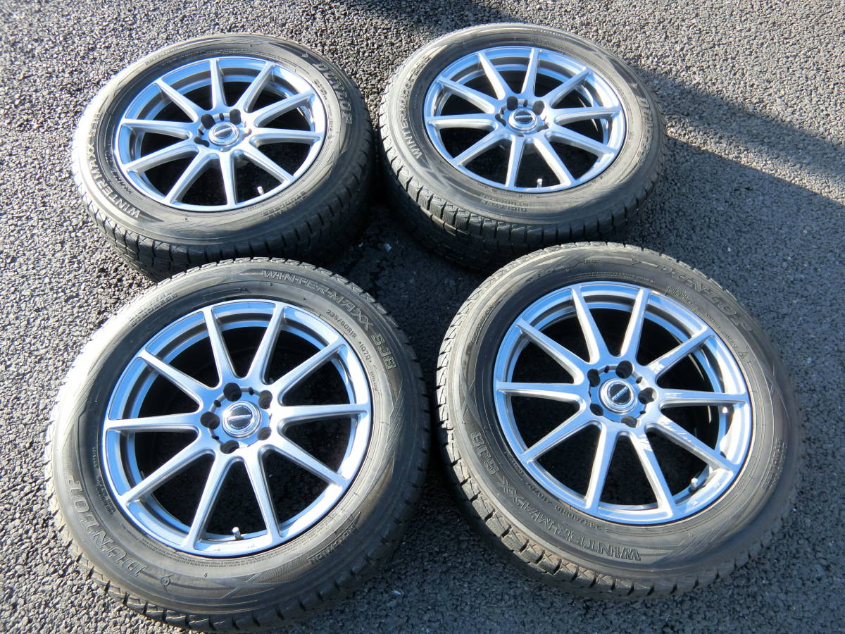 レクサスRX　235/60-18　ウィンターマックスSJ8　スタッドレスセット　18×7.5J+38　5H/114.3　送料安　宮城県　A-38_235/60-18　レクサスRX