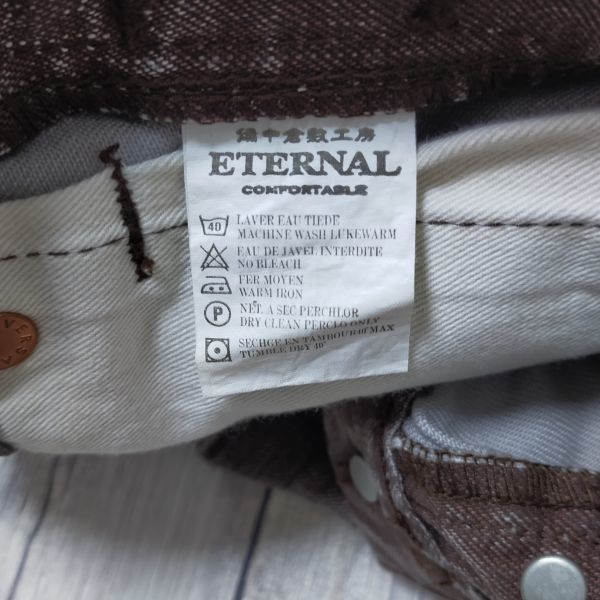 *. средний Kurashiki ателье ETERNAL Eternal *No64854 USED покрытие обработка Denim W30 S1049