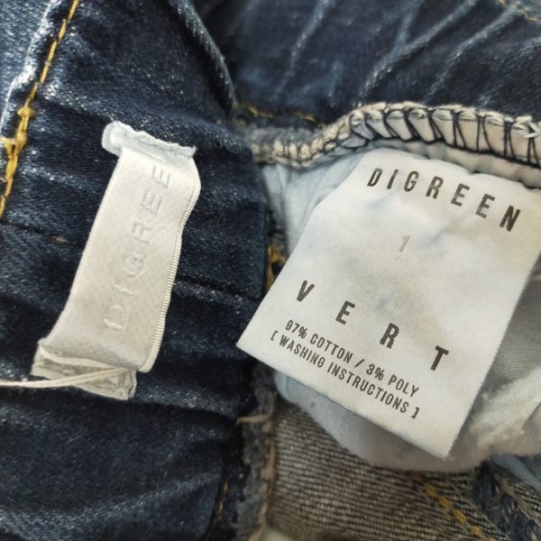 *DIGREEN Degree n*VERT USED processing stretch jogger Denim pants lady's Size(1) S1067