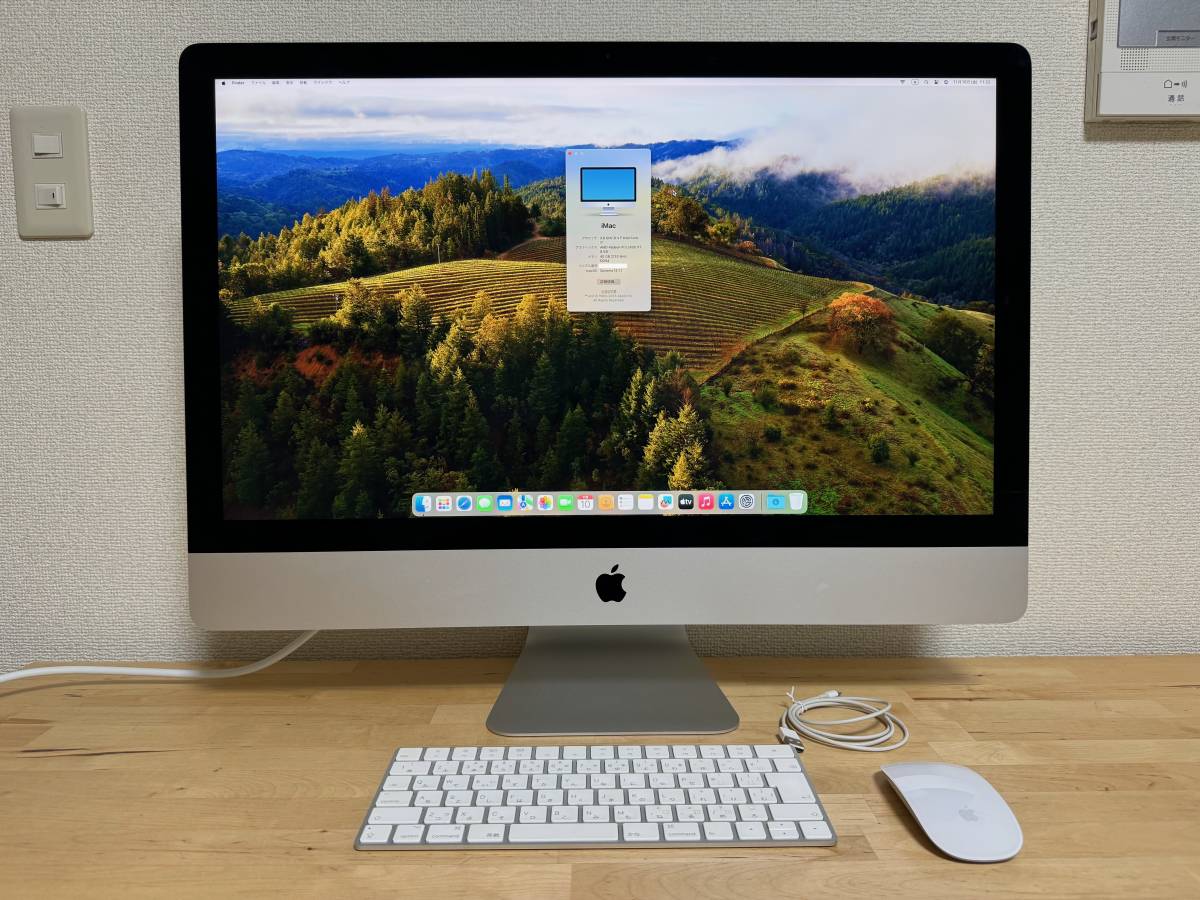 【中古】iMac (Retina 5K, 27-inch, 2020) A2115 3.8GHz/40GB /512GB/ RP5500XT/MXWV2J/A_画像1