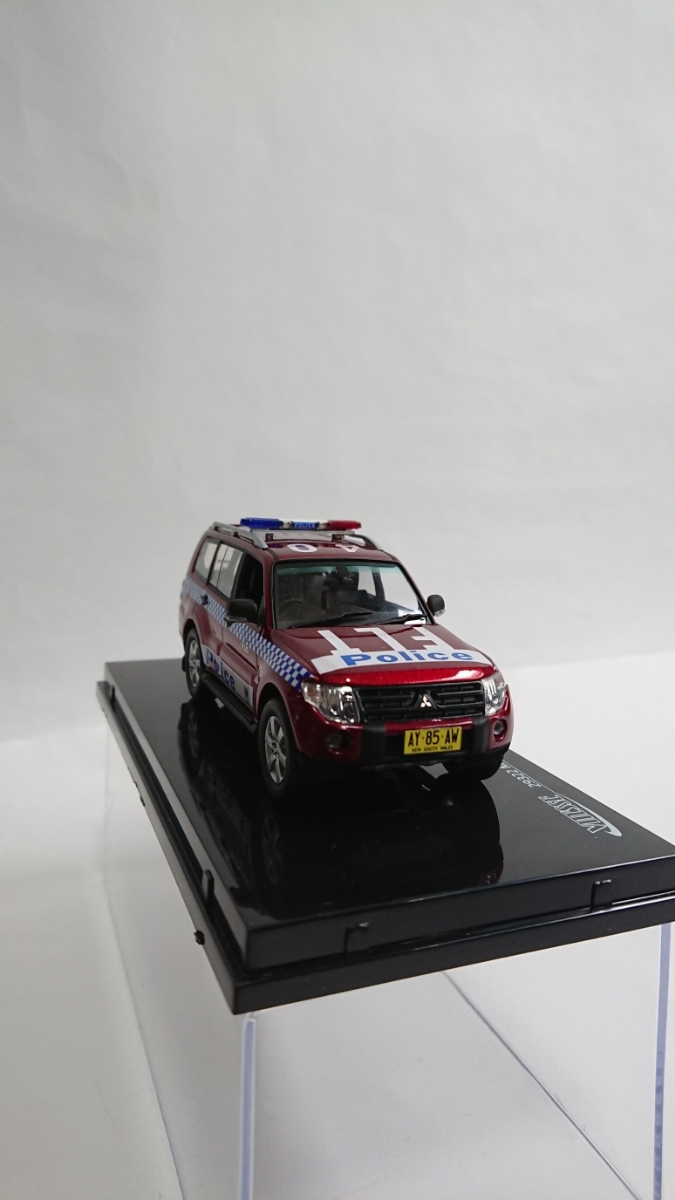 警車Minicar 1/43叮咬三菱帕杰羅警察 原文:警察車輌 ミニカー1/43 ビテス 三菱パジェロ ポリス