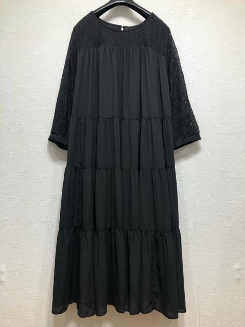 新品☆6L♪黒系♪レース×ティアード♪ロマンティックワンピース☆u724_画像2