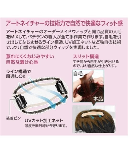 新品 人毛ミックス部分ウィッグ アートネイチャーJO49500円を 新品 人毛ミックス部分ウィッグ アートネイチャーJO49500円を