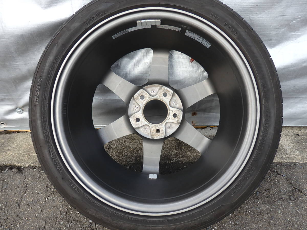 超美品　4本セットタイヤ付　RAYS　VOLKRACING　TE37 SL　17インチ7.5J+40　5穴114.3　レイズ　ボルクレーシング　PG プレスドグラファイト_画像6